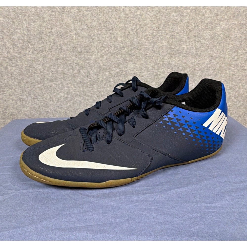 Nike BombaX Indoor Football Shoes Black/Blue Gum Sole Men's US 9 826485-414